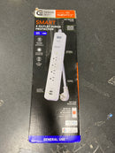 Commercial electric LTS-4G-W-1 3 ft. 4-Outlet White Surge Protector Smart with USB Powered by Hubspace