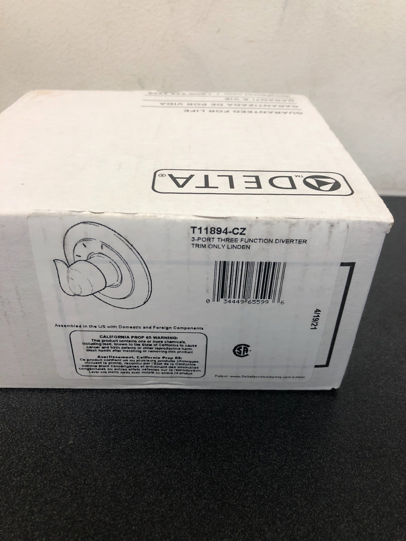 Delta Linden Three Function Diverter Valve Trim Less Rough-In Valve - Two Independent Positions, One Shared Position