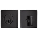 Emtek 8469US19 Square Brass Modern Single Cylinder Keyed Entry Deadbolt - Flat Black