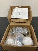 Emtek C820IWUS26 Ice White Porcelain Privacy Door Knobset with Brass Rosette and the CF Mechanism - Polished Chrome