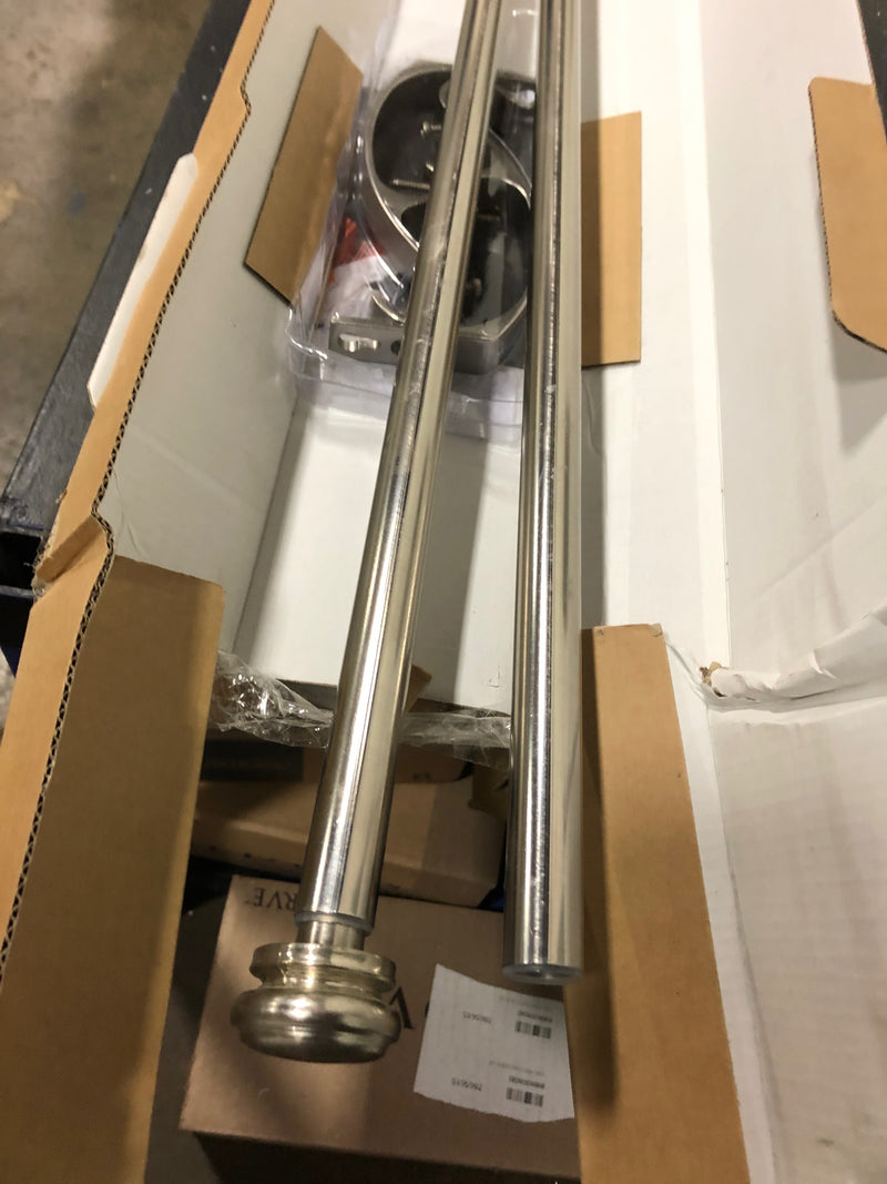 Home decorators collection UBN144FOHJ07 50 in. - 144 in. Telescoping 3/4 in. Double Rod Conversion Kit in Brushed Nickel
