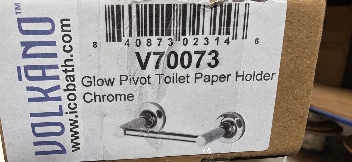 ICO Bath V70073 Volkano Glow Wall Mounted Pivoting Toilet Paper Holder - Chrome