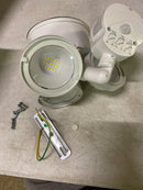 HALO TGS 27-Watt, White, Motion Activated, Outdoor Integrated LED Flood Light with Round Triple Head, 4000K, 3000 Lumens