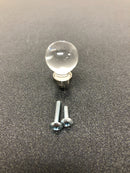 Emtek 86394US15 Crystal And Porcelain 1 Inch Round Cabinet Knob - Satin Nickel