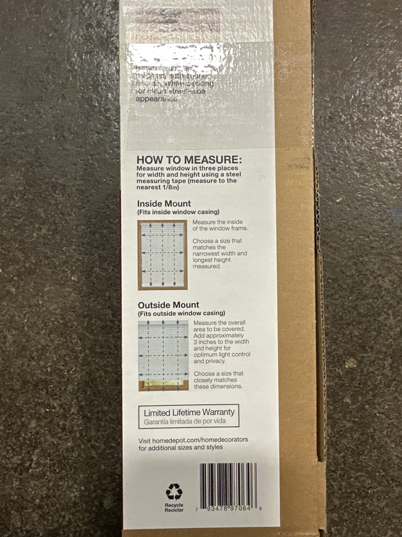 Home decorators collection 10793478970643 Pewter Cordless Blackout Cellular Shades for Windows - 72 in. W x 72 in. L (Actual Size 71.75 in. W x 72 in. L)