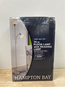 Hampton bay RS2204257BN 70 in. Brushed Nickel Mother Daughter 2-Light Torchiere Floor Lamp with Plastic Shade