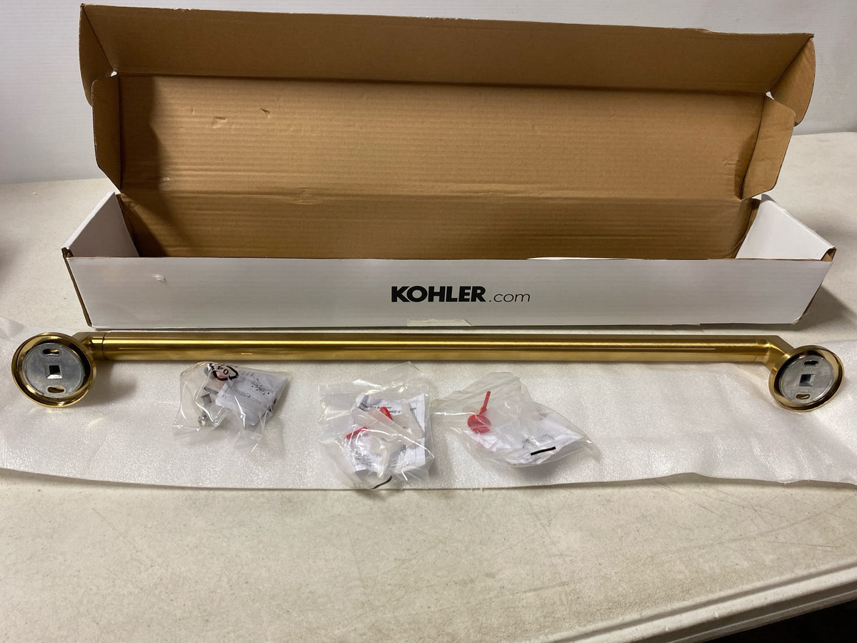 Kohler 78373-2MB Components 24 in. Wall Mounted Towel Bar in Vibrant Brushed Moderne Brass