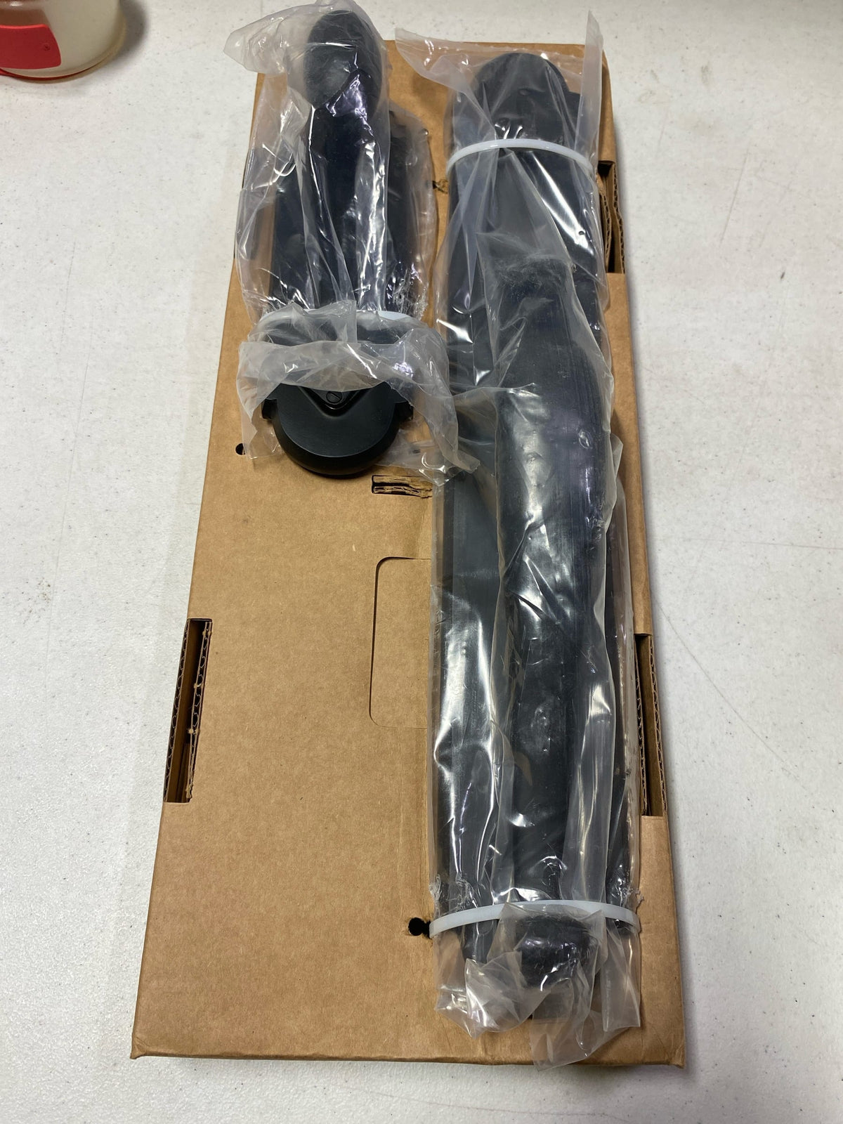 Emtek 452332US19 Greeley Double Cylinder Keyed Entry Sandcast Bronze Handleset - Flat Black