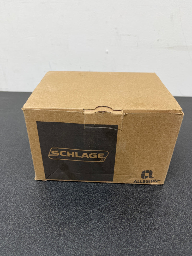 Schlage F10CHP619WKF Champagne Passage Door Lever Set with the Decorative Wakefield Trim - Satin Nickel