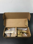 Miseno MH-1CLF-SB California Passage Door Lever Set with Rectangle Rose - Satin Brass