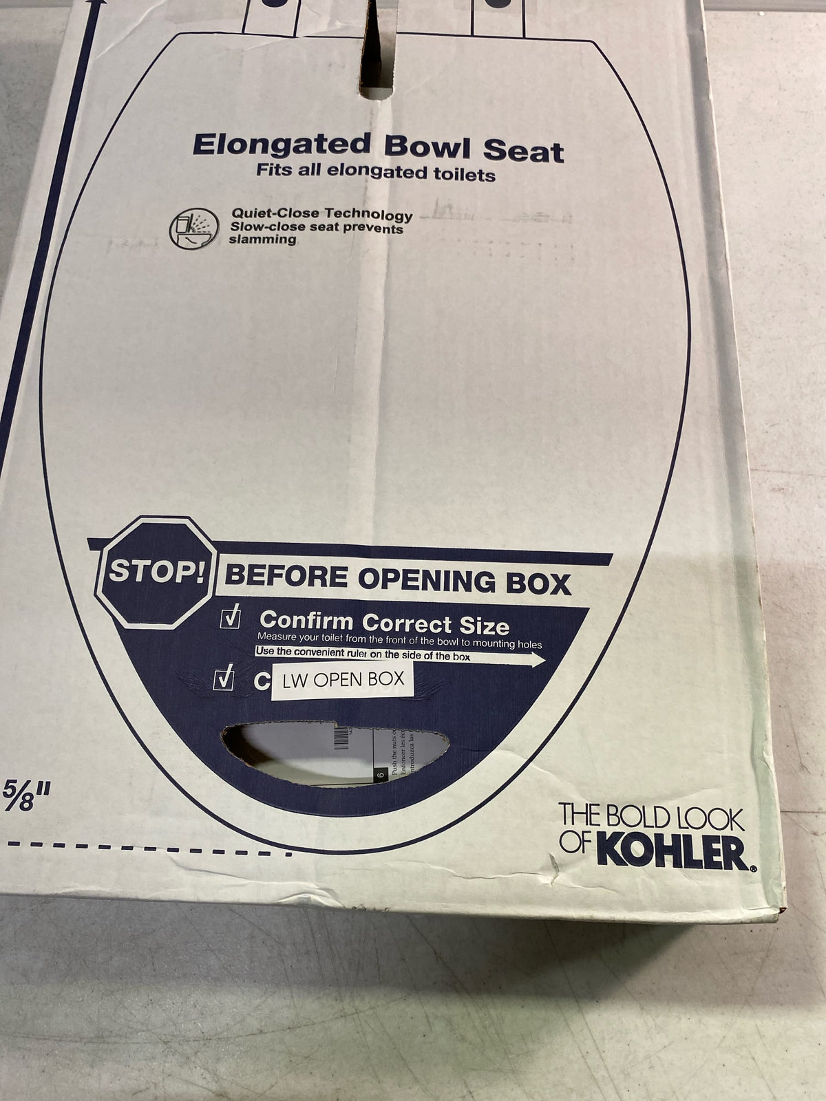 Kohler K-20110-96 Brevia Elongated Quiet Close Toilet Seat and Lid - Biscuit