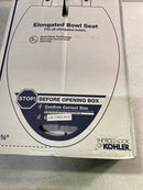 Kohler K-20110-96 Brevia Elongated Quiet Close Toilet Seat and Lid - Biscuit