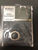 Eclipse D68-09-4697 Desmond Charcoal Solid Polyester 95 in. L x 40 in. W Blackout Grommet Curtain
