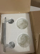 Homeplace lighting 128521CH-449 14.5 in. W x 9 in. H x 6 in. E 2-Light Clear Seeded Glass Vanity Light in Chrome