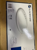 Glacier Bay Aragon 20 In. x 17 In. White Oval Drop In Bowl, 4 In. Centers