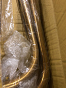 Signature Hardware 482884 60" x 27" Rectangle Brass Shower Rod - Brushed Gold