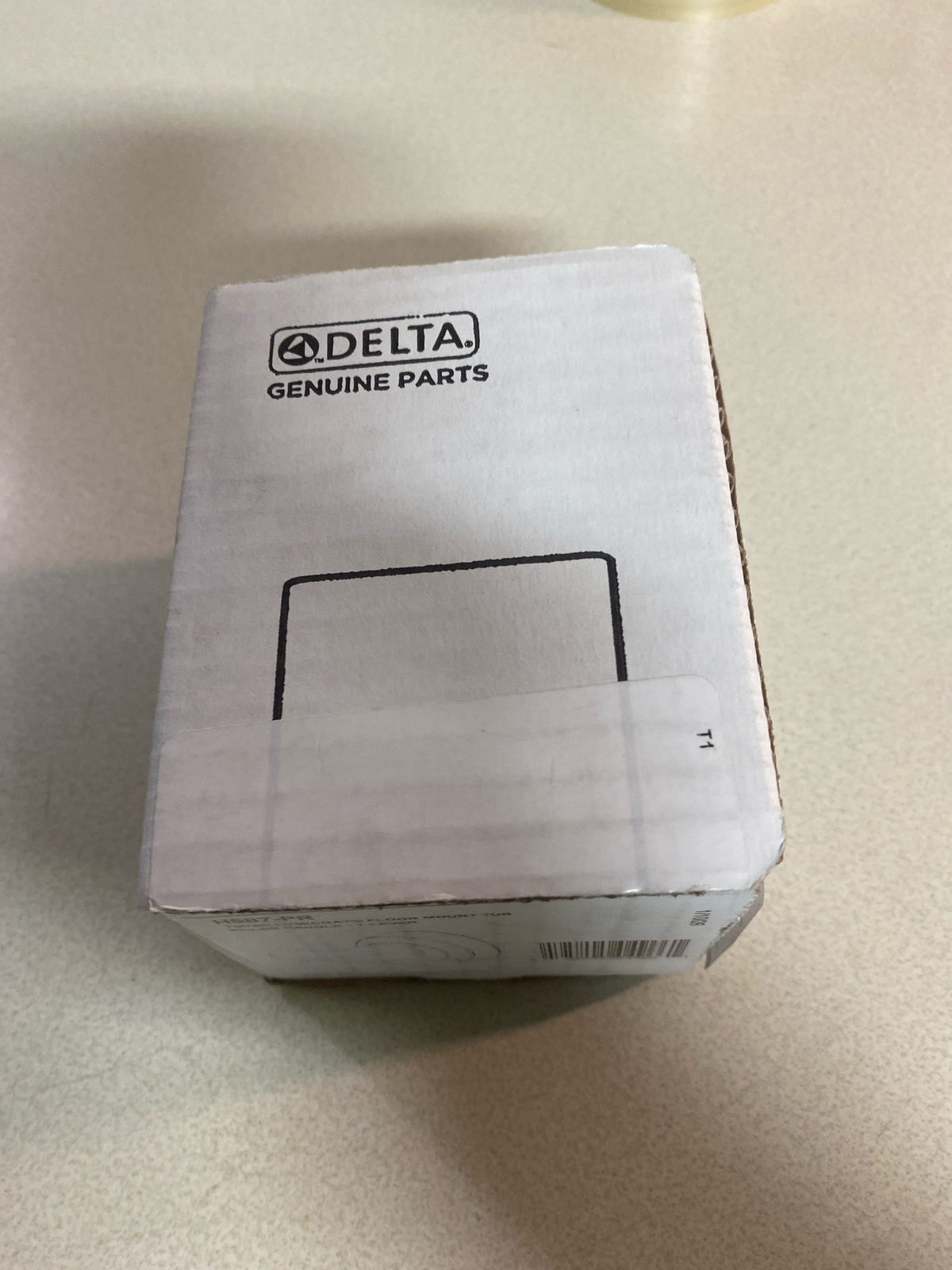 Delta H587-PR Tetra Floor Mount Tub Filler Handle - T-Lever - Lumicoat Chrome
