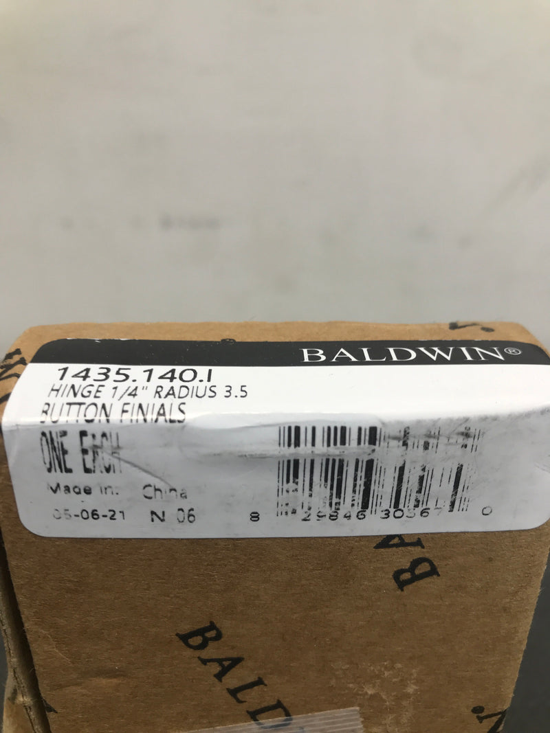 Baldwin 1435140I Radius Mortise Hinge, Bright Nickel
