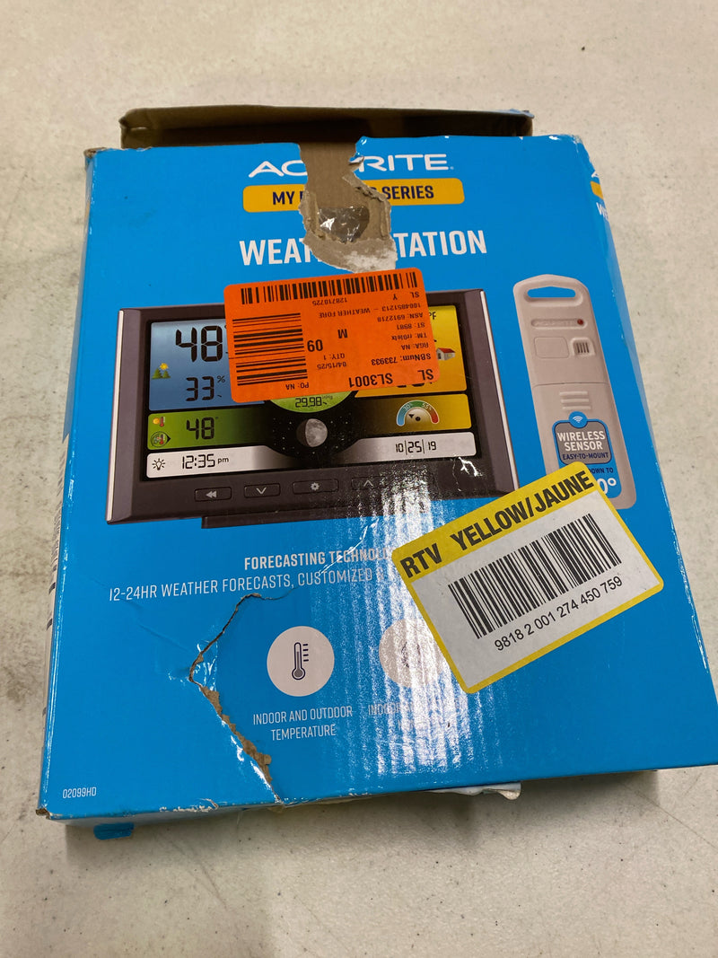 Acurite Weather Station with Colour Display - Indoor/Outdoor - 12-24 Hour Forecast + Programmable Weather Alarms