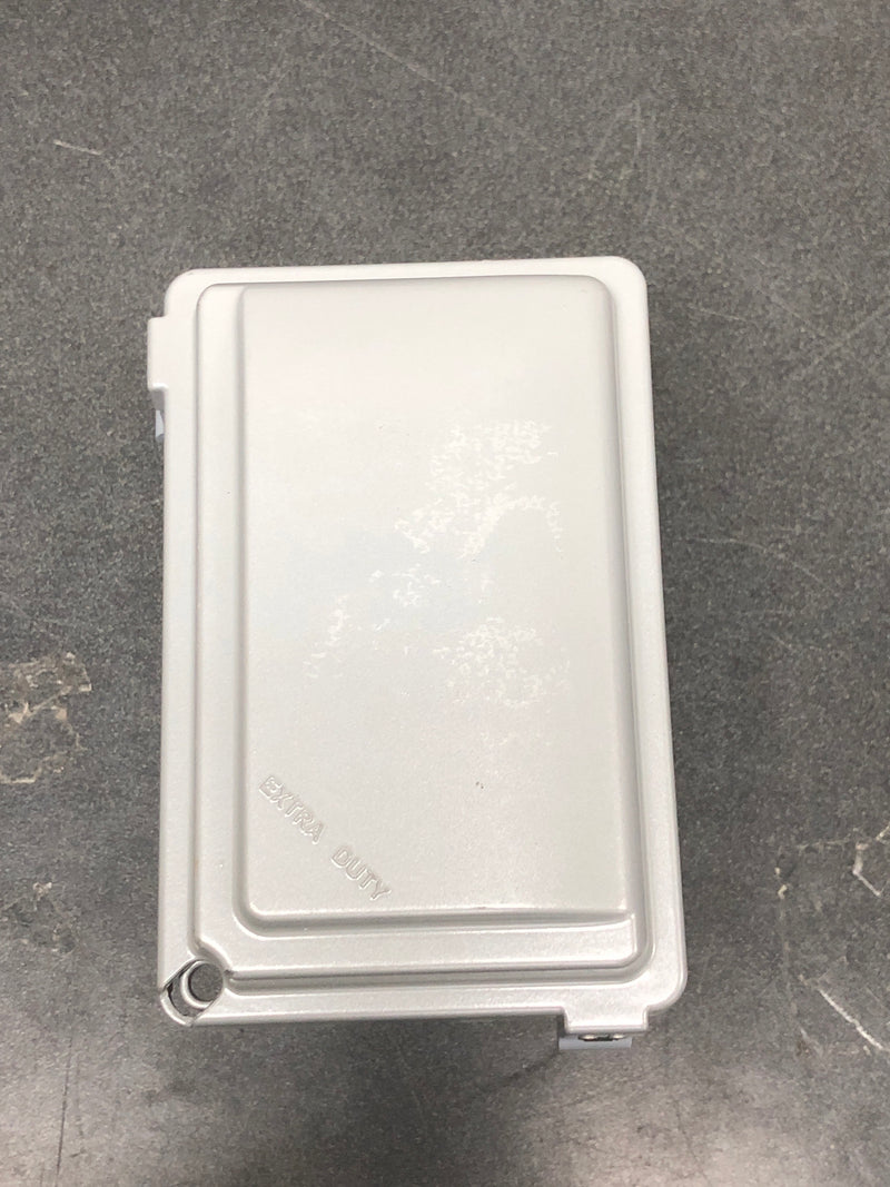 Commercial electric 12802 1-Gang Metal Weatherproof While In Use GFCI Receptacle Kit, Gray