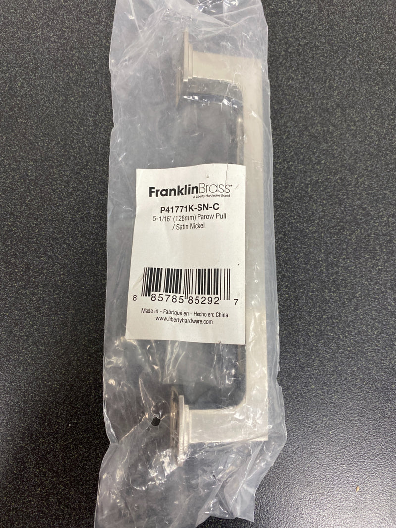 Franklin Brass P41771K-SN-C Parow 5-1/16 Inch Center to Center Handle Cabinet Pull - Brushed Nickel