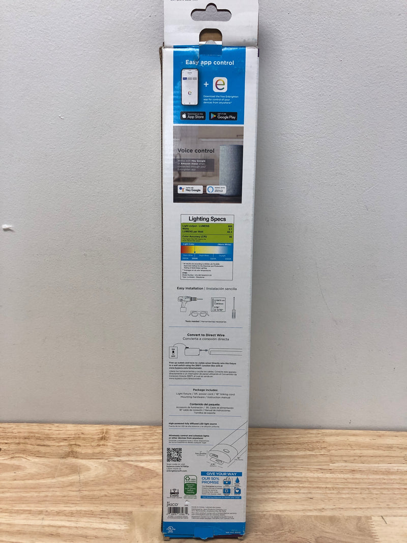 Enbrighten 47583-T1 18 in. Dimmable Linkable LED Wi-Fi Under Cabinet Light Fixture