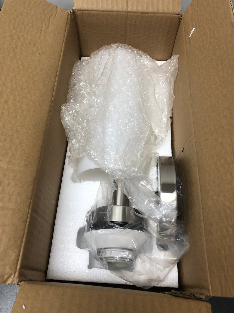 Volume Lighting 2121-33 13.75" Height Wall Sconce with 1 Light and White Glass - Brushed Nickel
