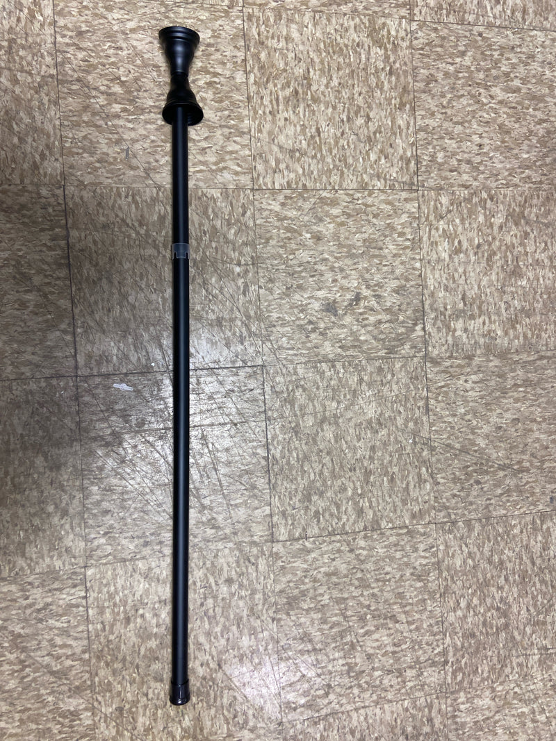 Kingston Brass SR110 Edenscape 60"-72" Stainless Steel Adjustable Tension Shower Curtain Rod with Decorative Flange, Matte Black