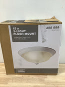 Unbranded J0407H 15 in. 3-Light White Flush Mount