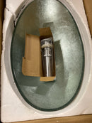 Miseno MNO032NV-OVAL Painted Foil 21-1/2" Oval Glass Vessel Bathroom Sink - Silver