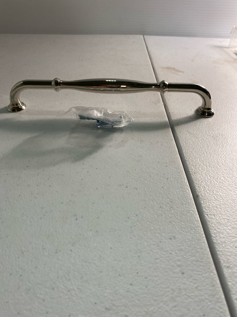 Jeffrey Alexander 658-224NI Tiffany 8-13/16" (224 mm) Center to Center Classic Transitional Barrel Cabinet Handle / Drawer Pull - Polished Nickel