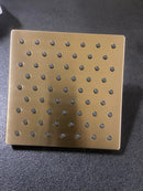 Delta Modern Single Spray Brushed Gold Shower Head, 6 Inch Square Shower Head, 1.75 GPM Flow Rate, Champagne Bronze 52403-CZ
