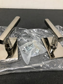 Emtek 5052FRLUS14RH Freestone Right Handed Non-Turning Two-Sided Dummy Door Lever Set with Modern Rectangular Rose from the Urban Modern Collection - Polished Nickel