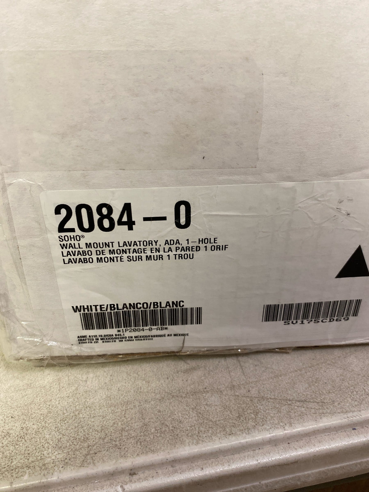 Kohler K-2084-0 Soho Wall-Mount Bathroom Sink, White, 1.38