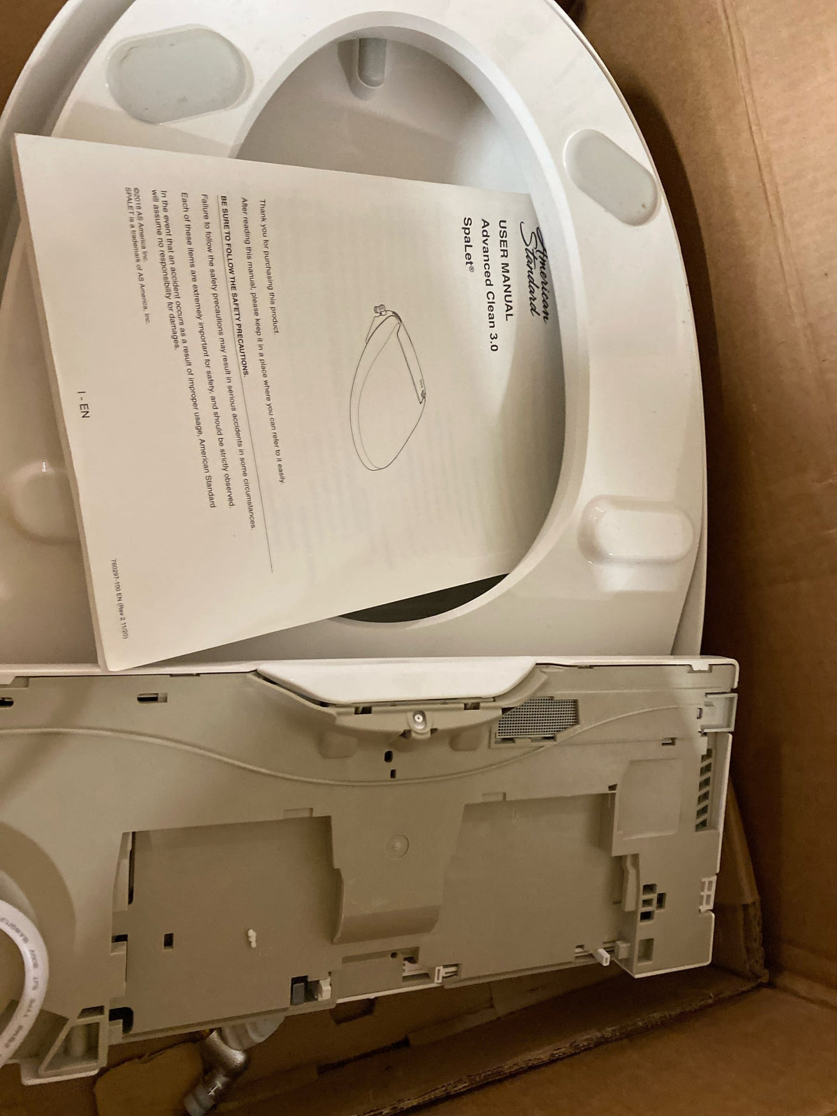 American Standard 8018A60GRC-020 Advanced Clean 3.0 SpaLet Elongated Closed Front Bidet Seat - White