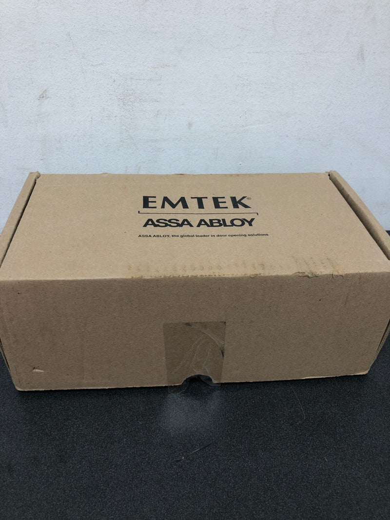 Emtek 5442MB 10 Inch Stretto Rectangular Single Cylinder Keyed Sideplate Entry Set from the Sandcast Bronze Collection - Medium Bronze
