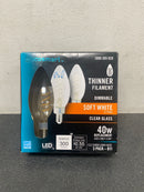 Ecosmart B11C5E12827S 40-Watt Equivalent B11 Dimmable E12 Candelabra Fine Bendy Filament LED Vintage Edison Light Bulb Soft White (3-Pack)
