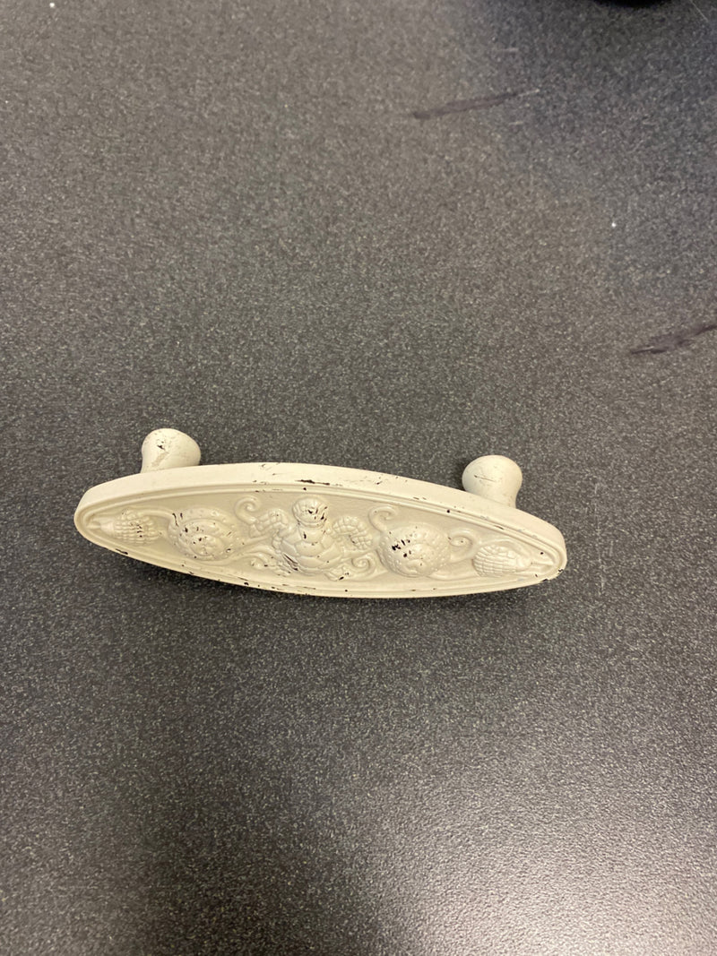 Liberty Seaside Cottage 3 in. (76mm) Center-to-Center Vintage Antique White Oval Bar Drawer Pull