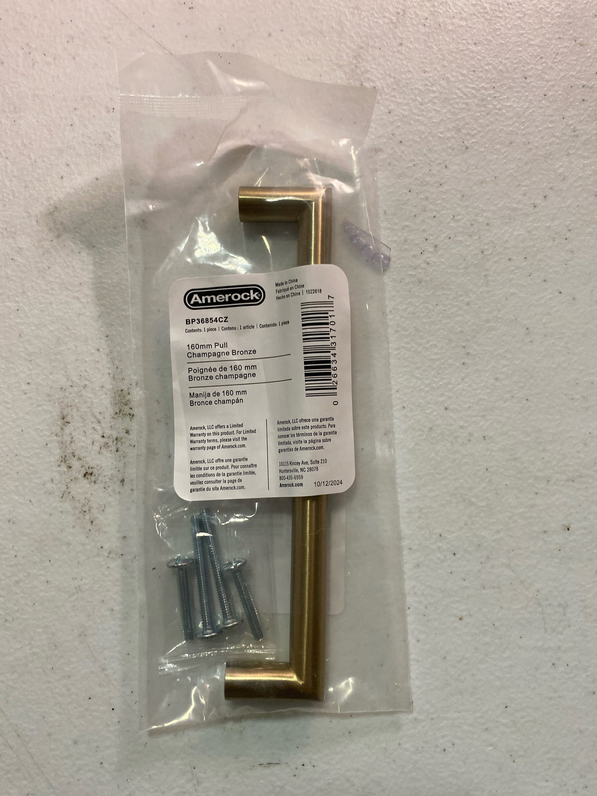 Amerock BP36854CZ Revolve 6-5/16 Inch Center to Center Handle Cabinet Pull - Champagne Bronze