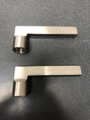 Baldwin Reserve Square Satin Nickel Universal Hall/Closet Door Lever with Contemporary Square Rose