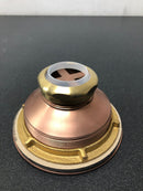 Signature Hardware 402259 3-1/2" Basket Strainer with Sink Flange for Sinks up to 1/2" Thick - Antique Copper