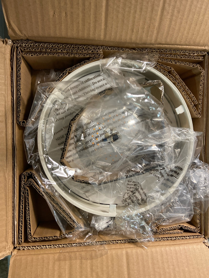 Progress lighting P3610-2030K9 10 in. Weaver Collection 1-Light Antique Bronze Integrated LED Flush Mount