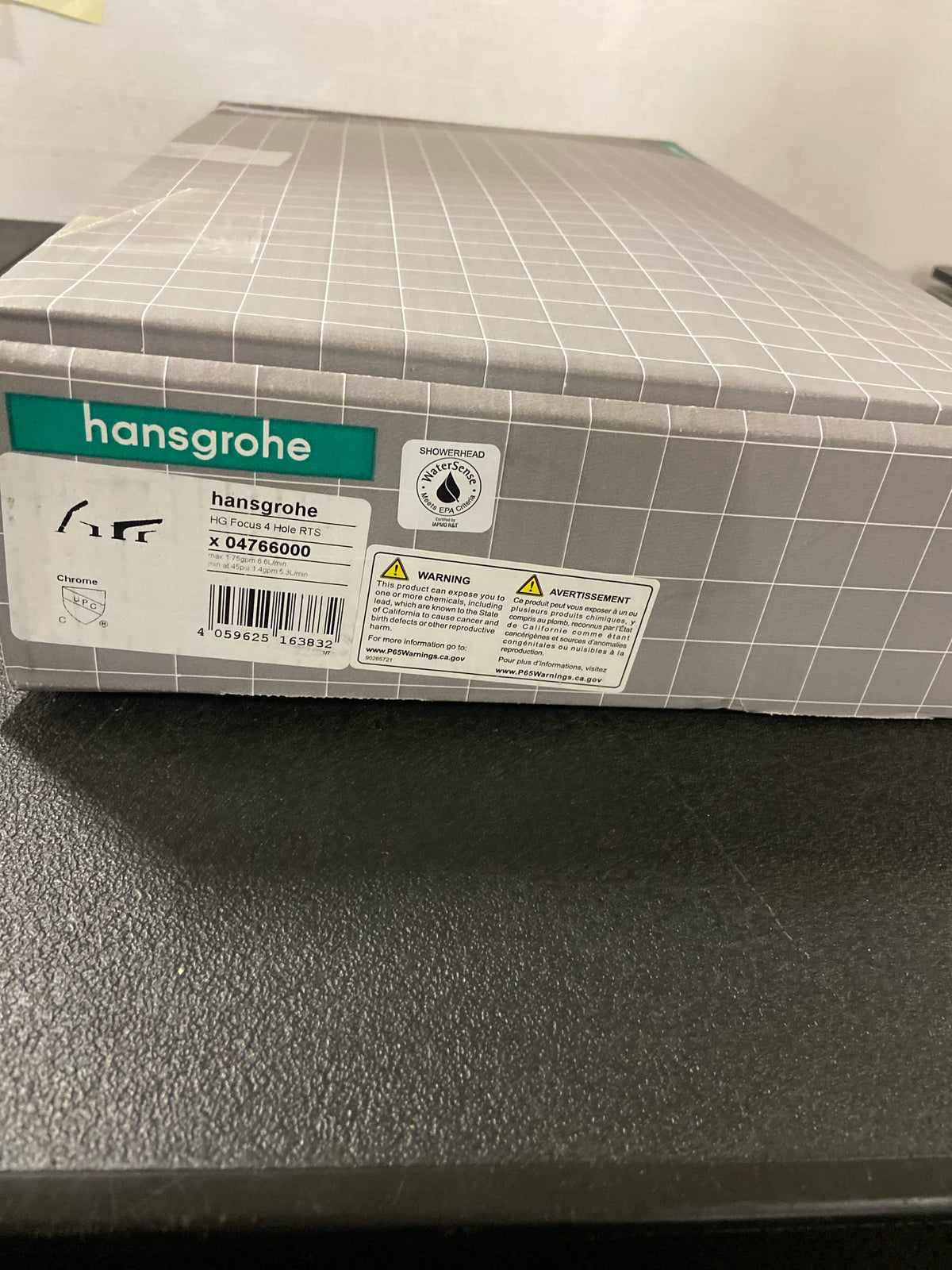 Hansgrohe 04766000 Focus Deck Mounted Roman Tub with Built-In Diverter - Includes 1.8 GPM Hand Shower - Chrome