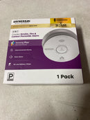 Universal security instruments USI/SMCO/HW10YR/P Hardwired and 10-Year Battery Combination Smoke and Carbon Monoxide Detector with Voice Alert and LED Warning Light