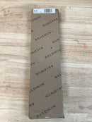 Baldwin 0017056 Magazine Sized Spring Tension Brass Letter Box Plate with Hinged Interior Cover - Lifetime Satin Nickel