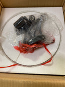 Uolfin C77JFJHD23678IZ Farmhouse Bowl Ceiling Light 3-Light Industrial Black Breakfast Nook Semi-Flush Mount Light with Seeded Glass Shade