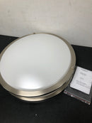 Essential illuminations SL14LED Radiance 14 in. Brushed Nickel Integrated LED Flush Mount 3000k