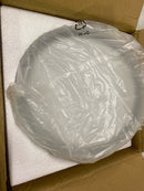Satco 62/568 Pi 9 in. Black Transitional Flush Mount with Etched Frosted Glass Shade and Integrated LED