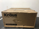 Kraus KWU111-21 Kore 21" Undermount Single Basin Stainless Steel Kitchen Sink with Basin Rack, Basket Strainer, Cutting Board, and NoiseDefend Technology - Stainless Steel