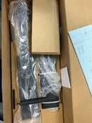 Emtek 450522FB Rustic Modern Rectangular One Piece Dummy Handleset from the Sandcast Bronze Collection - Flat Black Bronze